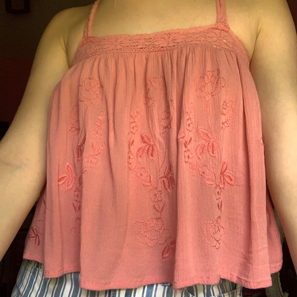 embroidered tank top